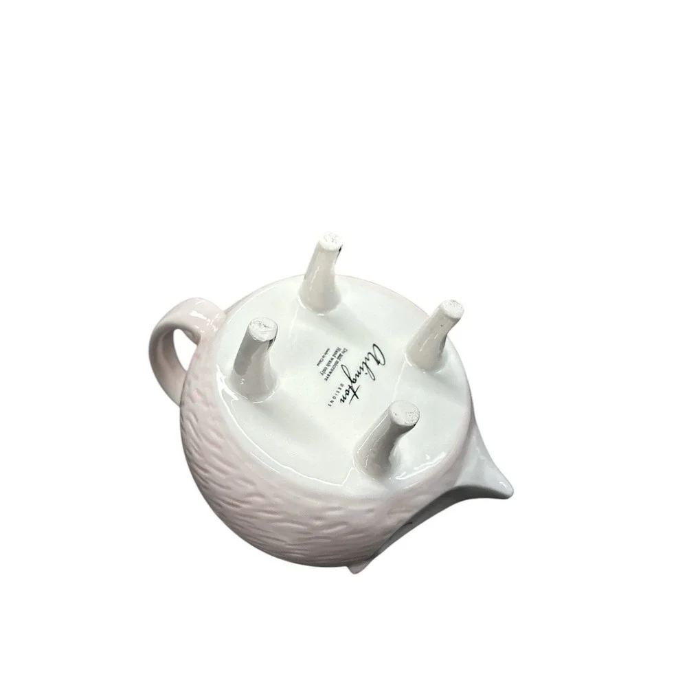 Hedgehog Plant Succulent Ceramic Planter 4 Feet Pink White Arlington Designs NEW - Picture 4 of 6